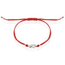 Гривна с червен конец и сребърен елемент Богородица