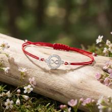 Гривна с червен конец и сребърен елемент безкрайност BT16 Гривна с червен конец и сребърен елемент безкрайност BT16