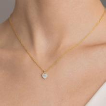 Златно колие Сърце с диаманти Златно колие Сърце с диаманти