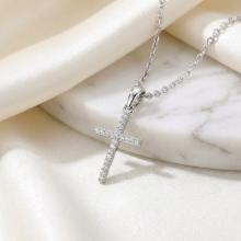 Златно колие Кръст с диаманти