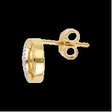 Златни обеци Кръговрат с диаманти