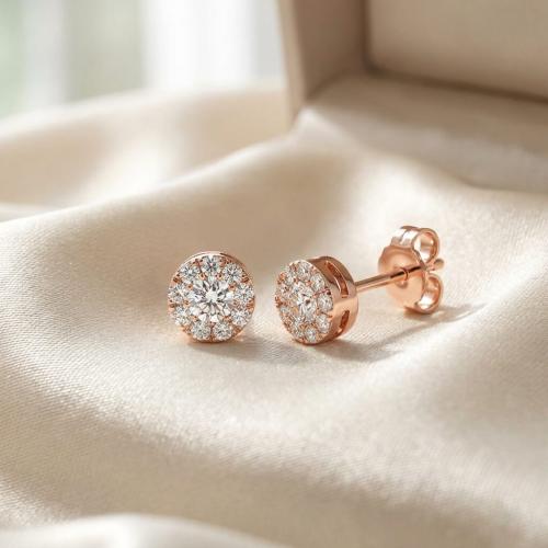 Златни обеци с Диаманти Sunshine