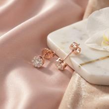 Златни обеци с Диаманти Sunshine