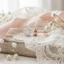 Златни обеци с Диаманти Sunshine