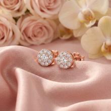 Златни обеци с Диаманти Sunshine