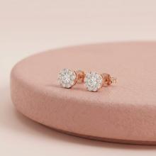 Златни обеци с Диаманти Sunshine