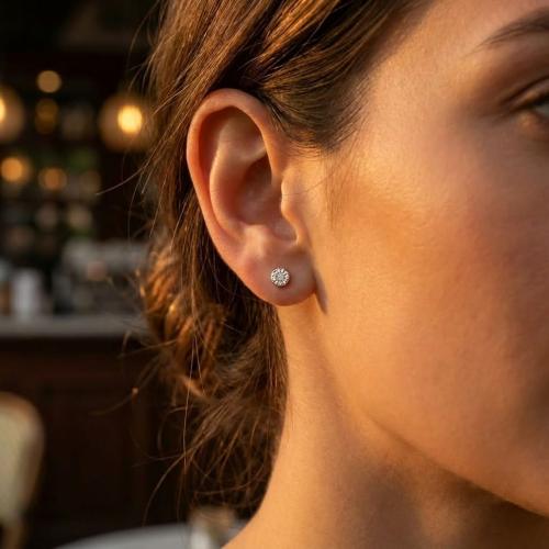 Златни обеци с Диаманти Sunshine