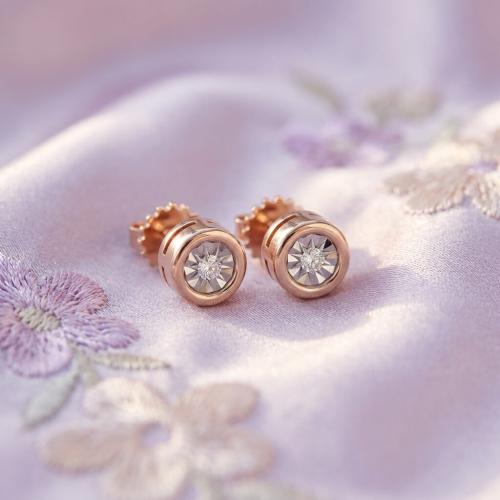 Златни обеци с Диаманти Амая