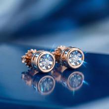 Златни обеци с Диаманти Амая