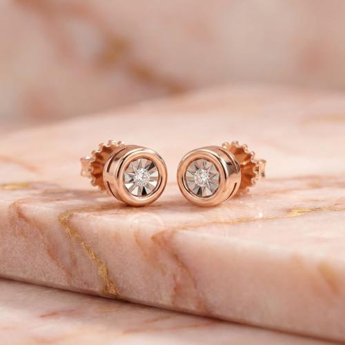 Златни обеци с Диаманти Амая