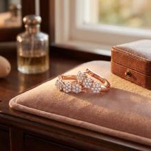 Златни обеци с Диаманти Bella