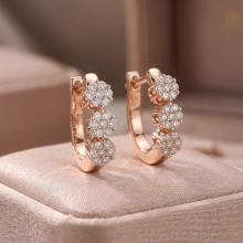 Златни обеци с Диаманти Bella