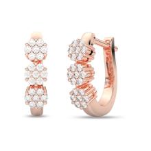 Златни обеци с Диаманти Bella