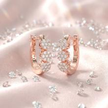 Златни обеци с Диаманти Bella