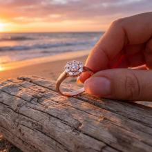 Диамантен годежен пръстен Sunshine