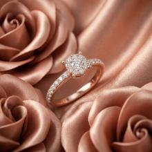 Диамантен годежен пръстен Вечност Диамантен годежен пръстен Вечност