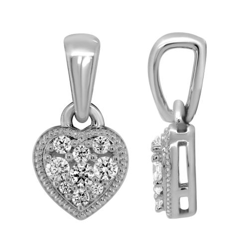 Златен медальон с диаманти-0.09ct