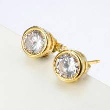 Златни обеци циркон 5 мм Златни обеци циркон 5 мм