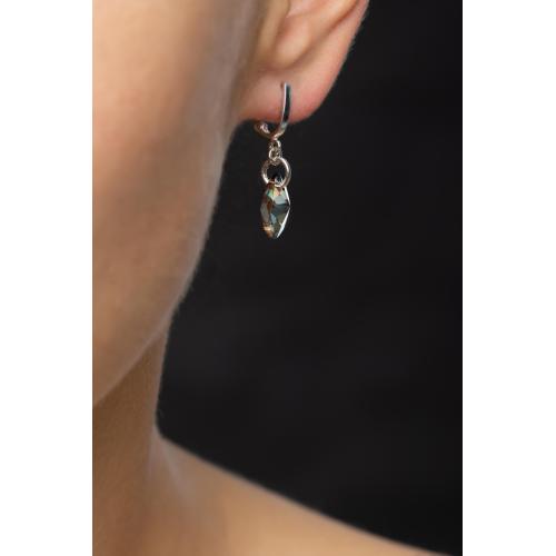 Сребърни обеци с кристали 7355