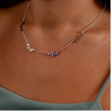 Сребърно колие с няколко имена по избор Сребърно колие с няколко имена по избор