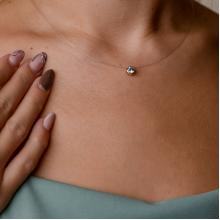 Златно колие Нежен Циркон на корда