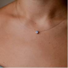 Златно колие Нежен Циркон на корда