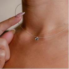 Златно колие Нежен Циркон на корда