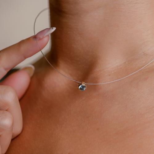 Златно колие Нежен Циркон на корда