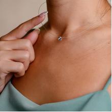 Златно колие Нежен Циркон на корда